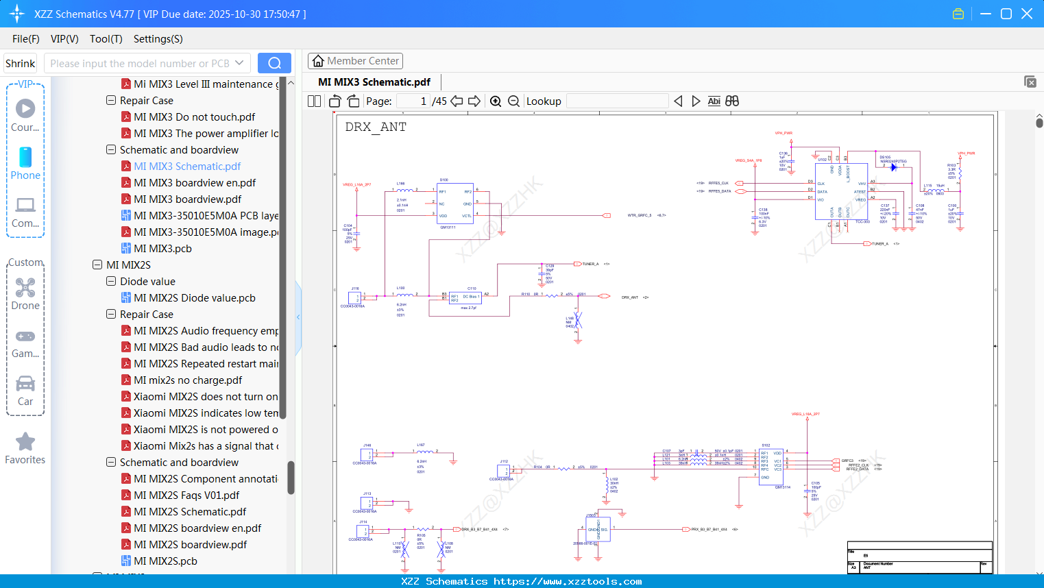 Xiaomi MI MIX3 Schematic